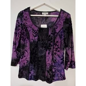 Dress barn top with Velvet